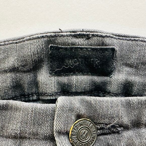 Mother Denim High Waisted Looker Size 27 Dancing in Dark Black Stretch Skinny - Picture 5 of 10